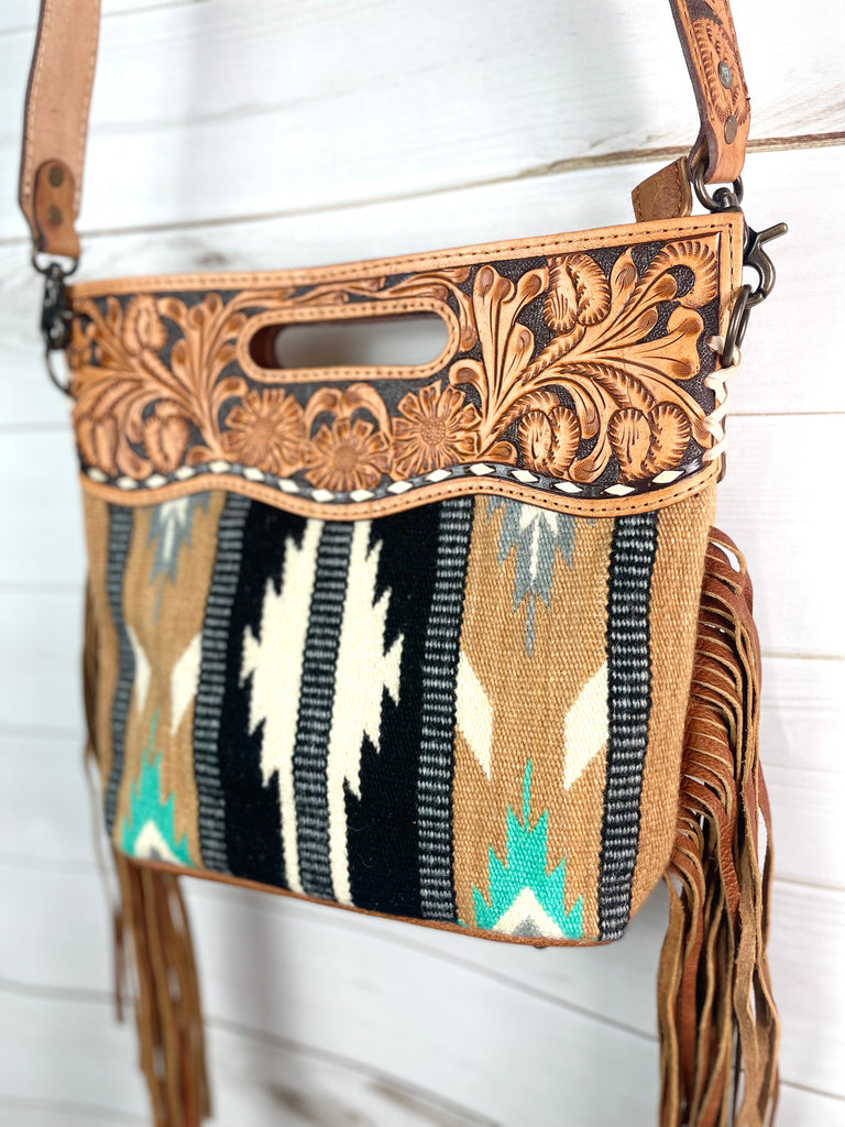 The Arena Leather Fringe Purse