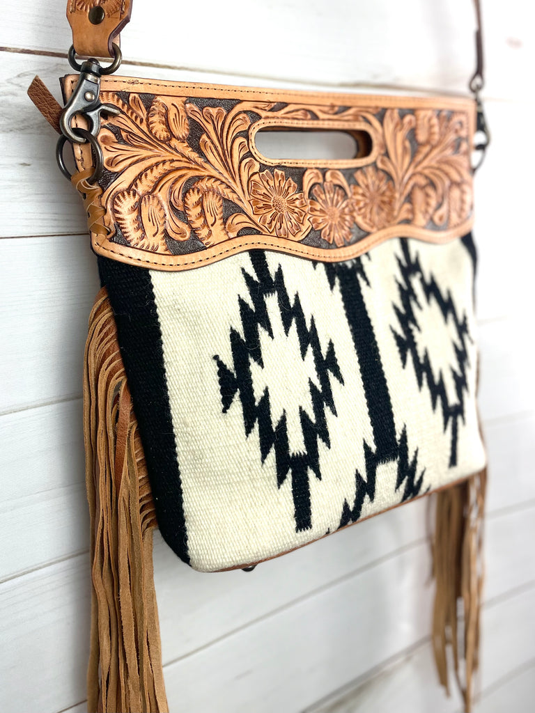 Braided Leather Fringe Hide Handle Bag – Cowgirl Barn & Tack