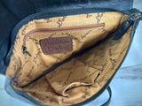 Western Black Quilted Leather Tooled Envelope Style Purse