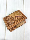 Tri-Fold Leather Cowhide Swatch Western Wallet