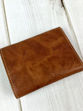 Tri-Fold Leather Tooled Swatch Western Wallet