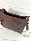 Laced Cowhide Crossbody Handbag