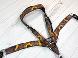 Bold Sunflower Paisley Tooled Leather Tack Set