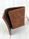 Tri-Fold Leather Tooled Swatch Western Wallet