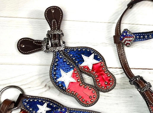 Patriotic American Spur Straps