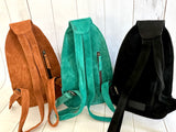 Suede and Leather Retro Stitch Western Backpack