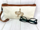 Rancher Branded Cowhide Clutch Wristlet