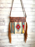 Red Diamond Aztec Wool Serape Handbag