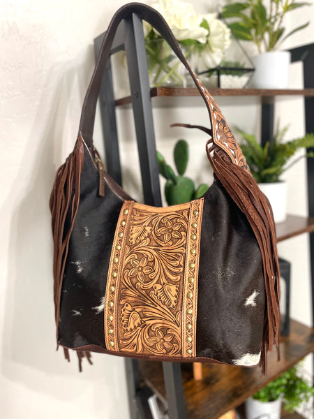 Heritage Tooled Leather Hobo Bag