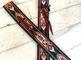 Tan and Black Navajo Pattern Cinch Strap Set